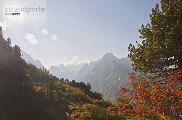 View of Wetterstein mountains and alps