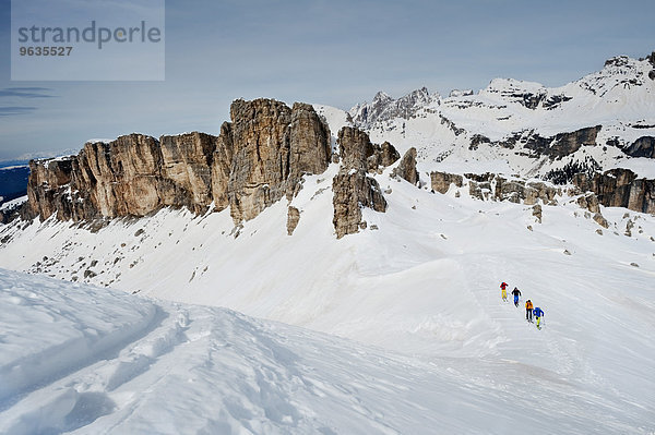 Men on a ski tour