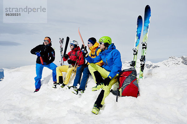 Men on a ski tour