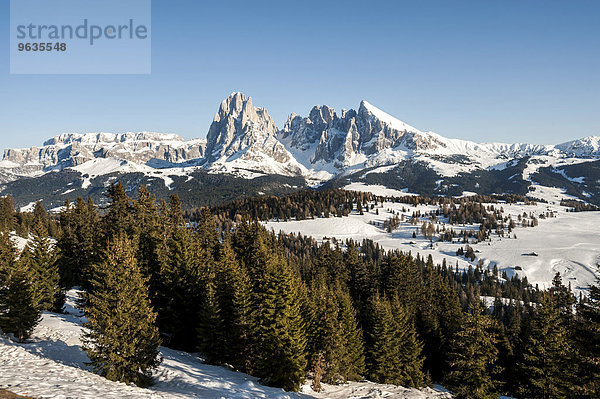 View of Langkofel and Plattkofel mountains