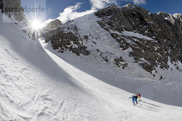 Men on a ski tour