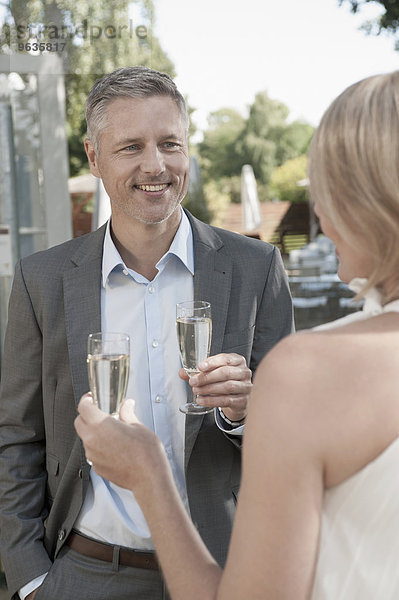 Man woman party wedding drinking champagne