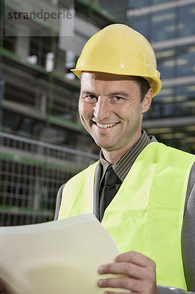 Site manager working at a construction site