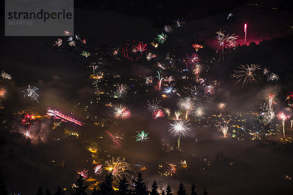 Feuerwerk  Hochbrixen  Brixen im Thale  Tirol  Österreich  Europa
