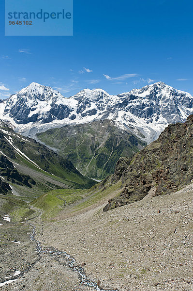 Gipfel der Königspitze  Il Gran Zebru  Monte Zebru und Ortler  Ortles  3905 m  Ortler-Alpen  Rosimtal  Valle di Rosim  Nationalpark Stilfser Joch  bei Sulden  Solda  Trentino-Südtirol  Italien  Europa