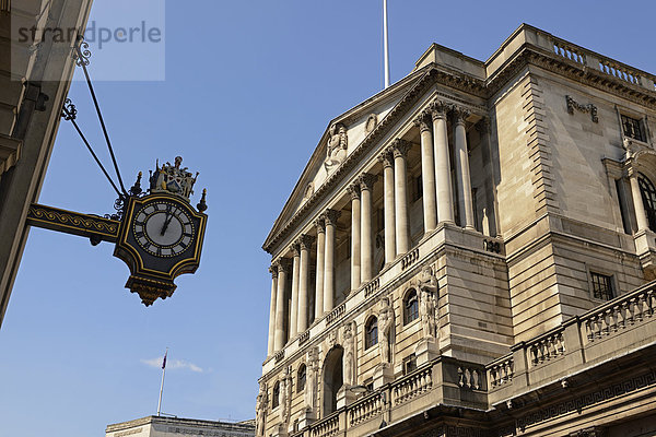 Die Bank of England  Threadneedle Street  London  England  Großbritannien  Europa