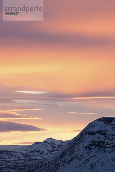 Abendrot  Dovrefjell-Sunndalsfjella-Nationalpark  Norwegen  Europa