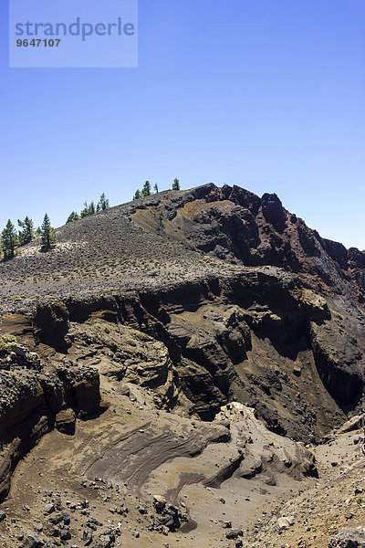 'Vulkankrater Hoyo Negro  ''Ruta de los Volcanes''  Vulkanroute  Naturpark Cumbre Vieja  La Palma  Kanarische Inseln  Spanien  Europa'