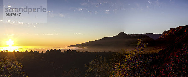 Sonnenuntergang  La Palma  Kanarische Inseln  Spanien  Europa