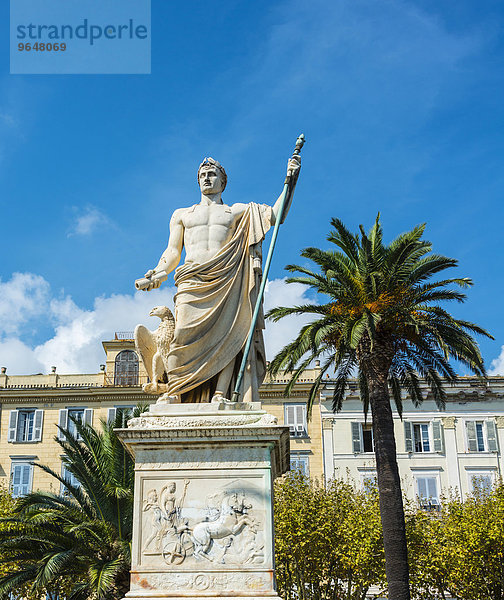 Denkmal Napoleon Bonaparte  Place Saint Nicolas  Bastia  Haute-Corse  Korsika  Frankreich  Europa