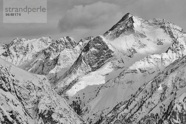 Die Hohe Geige im Winter  Ötztaler Alpen  Tirol  Österreich  Europa