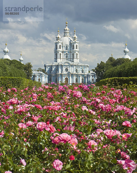 Auferstehungskathedrale des Smolny Klosters  Sankt Petersburg  Russland  Europa