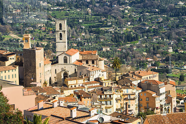 Die Altstadt von Grasse mit der Kathedrale Notre-Dame du Puy  Grasse  Département Alpes-Maritimes  Provence-Alpes-Côte d'Azur  Frankreich  Europa
