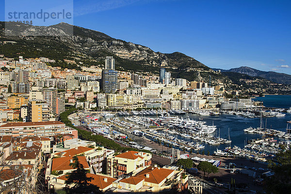 Stadt mit Yachthafen  Monte Carlo  Monaco  Europa
