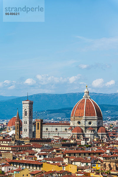 Kathedrale von Florenz mit der Kuppel von Brunelleschi  UNESCO-Weltkulturerbe  Florenz  Toskana  Italien  Europa