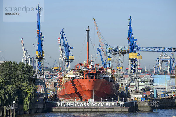 Das Schiff Petrojarl Banff im Trockendock von Blohm und Voss  Hamburg  Deutschland  Europa