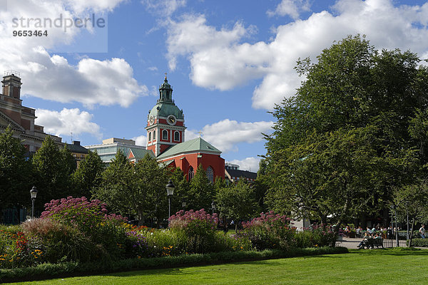 St. Jacoby kyrka am Karl XII trog  Kunsträdgarden  Norrmalm  Stockholm  Schweden  Europa