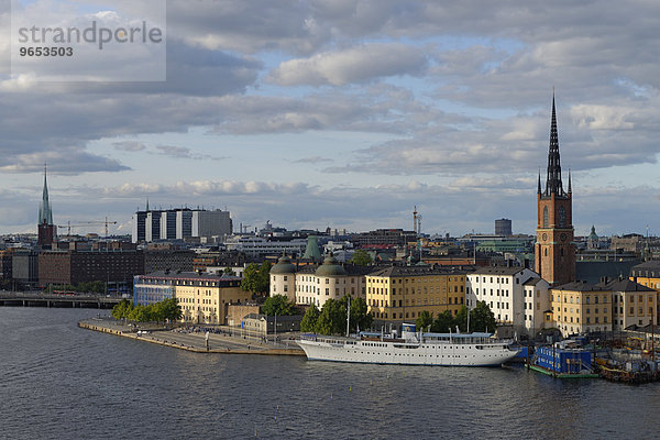Ausblick von Södermalm auf die Altstadt Gamla stan  von Montelius vägen  Stockholm  Schweden  Europa