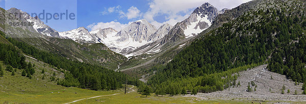 Pfossental  Eishof Weg zur Hochwilde  Schnalstal  Südtirol  Italien  Europa