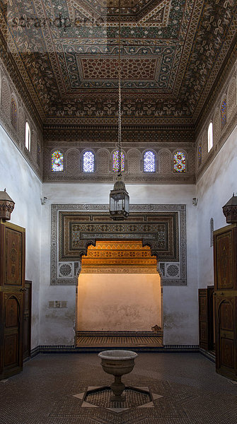 Bahia-Palast  Palais de la Bahia  Innenraum  Medina  Marrakesch  Marokko  Afrika