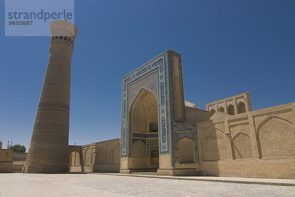 Kalon-Moschee mit Minarett  Buchara  Usbekistan  Zentralasien  Asien