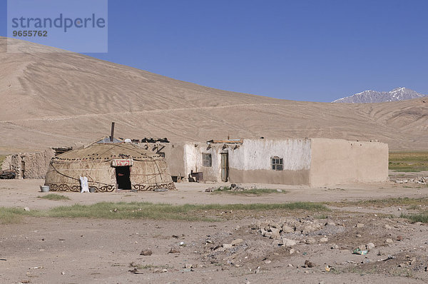 Jurte in Bununkul  Pamirgebirge  Tadschikistan  Zentralasien  Asien