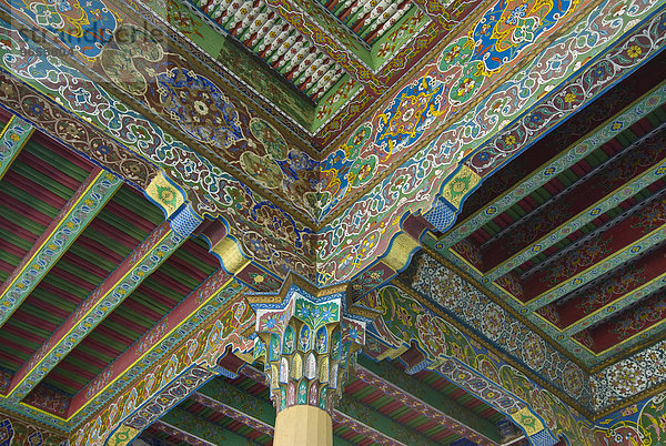 Malereien an der Decke einer Moschee  Istarvashan  Tadschikistan  Zentralasien  Asien