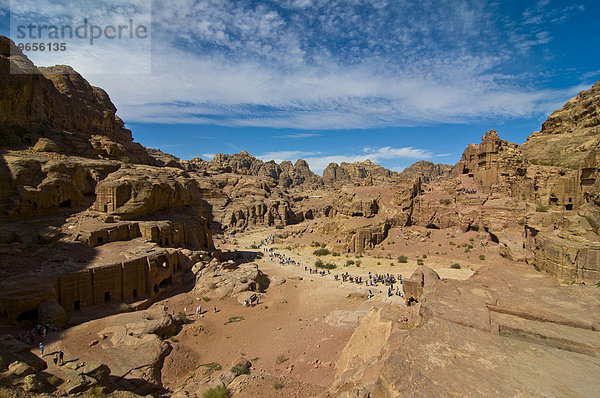 Blick über Petra  Jordanien  Vorderasien  Asien