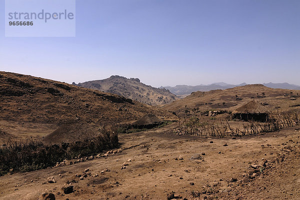 Ausblick in die Bale-Berge  Äthiopien  Afrika