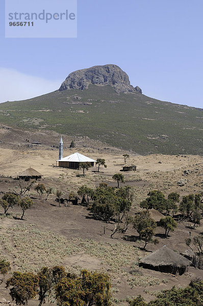 Moschee auf Sanetti-Plateau  Bale-Berge  Äthiopien  Afrika