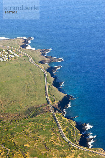 Luftaufnahme der Küste von Réunion  Indischer Ozean