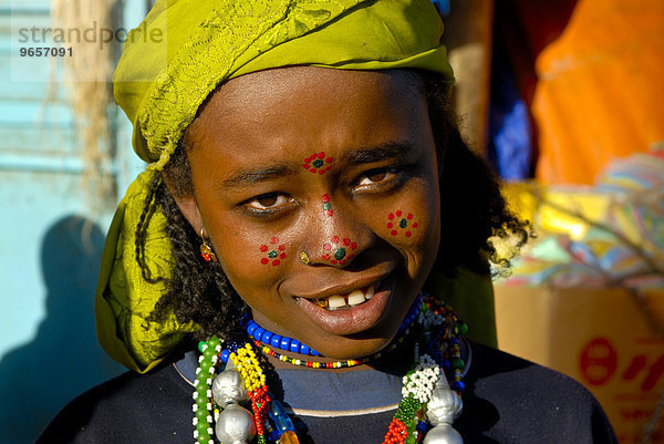 Oromo Mädchen in Harar  Äthiopien  Afrika