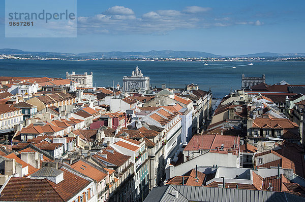 Aussicht über Lissabon  Lissabon  Distrikt Lissabon  Portugal  Europa