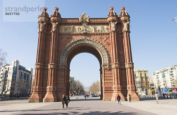 Arc de Triomf in Barcelona  Spanien  Europa