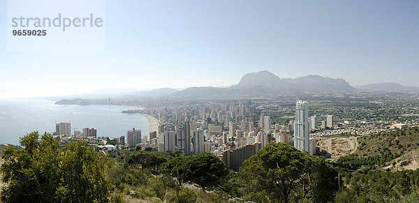 Panorama von Benidorm  Provinz Valencia  Region Alicante  Spanien  Europa