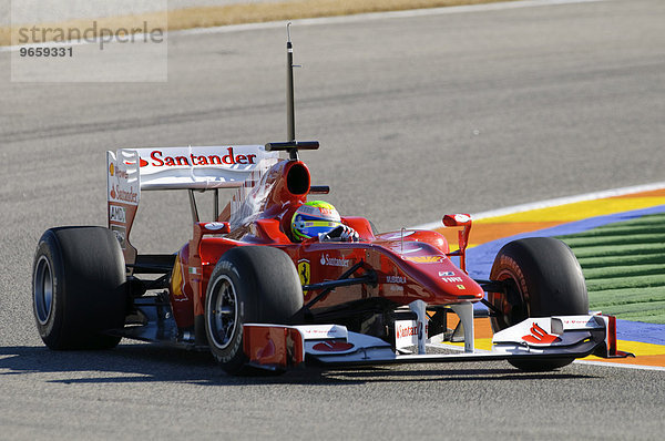 Felipe MASSA  BRA  testet den Ferrari F10 bei Formel 1 Tests in Valencia  Spanien  Europa