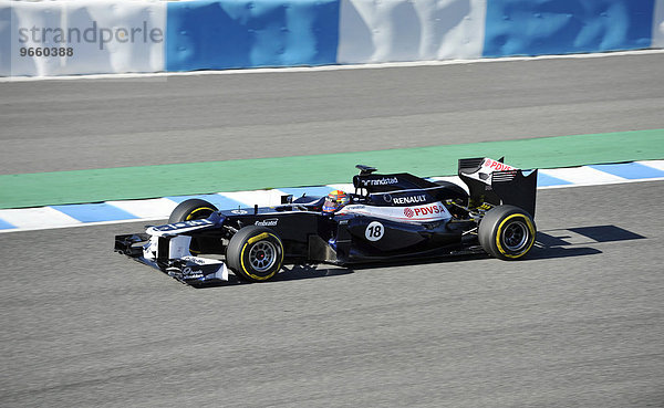 Pastor Maldonado  VEN  Williams bei den ersten Formel 1 Testfahrten der Saison 2012 in Jerez  Spanien  Europa
