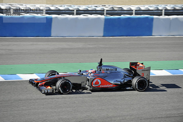 Jenson Button  GBR  McLaren Mercedes bei den ersten Formel 1 Testfahrten der Saison 2012 in Jerez  Spanien  Europa