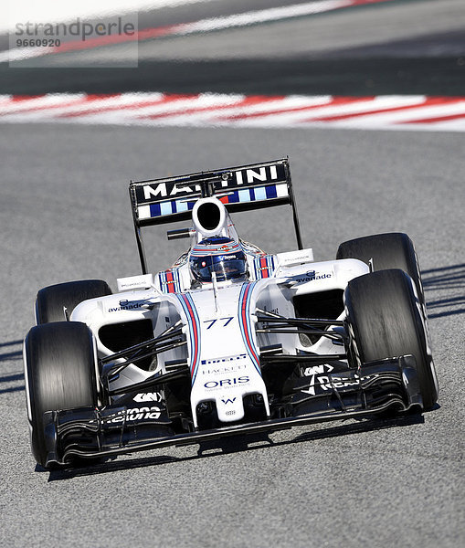 Valtteri Bottas  FIN  Williams FW37  bei Formel-1-Wintertests  auf dem Circuit de Catalunya  Montmelo  Spanien  Europa