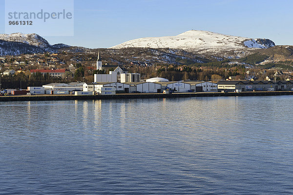 Ortsansicht  Sortland  Insel Langøya  Nordland  Vesterålen  Norwegen  Europa