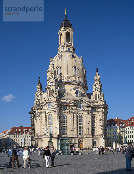 Frauenkirche am Neumarkt  Dresden  Sachsen  Deutschland  Europa