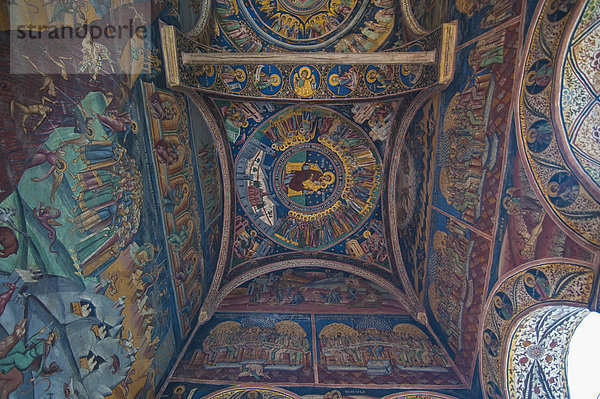 Christliche Wandmalereien  Kloster Horezu  UNESCO Weltkulturerbe  Horezu  Rumänien  Europa