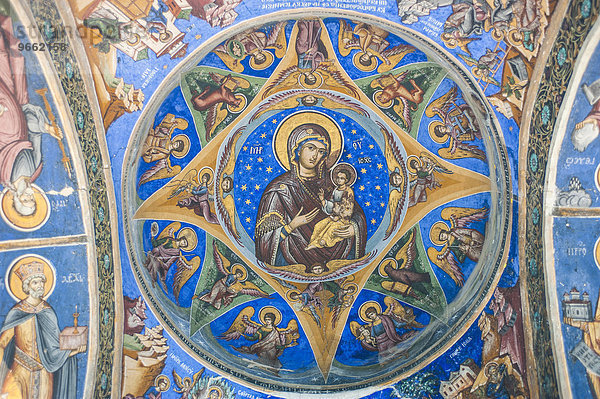 Christliche Wandmalerei  Kloster Horezu  UNESCO Weltkulturerbe  Horezu  Rumänien  Europa