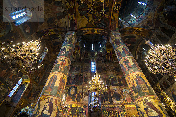 Wandmalereien  Mariä-Verkündigungs-Kathedrale  Kreml  Moskau  Russland  Europa