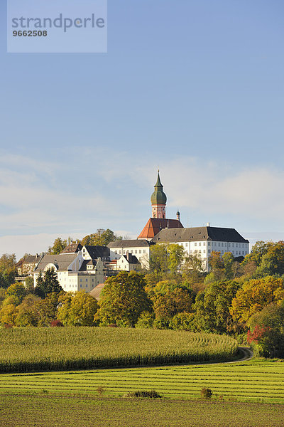 Klosterkirche Andechs  Benediktinerkloster  Andechs  Oberbayern  Bayern  Deutschland  Europa
