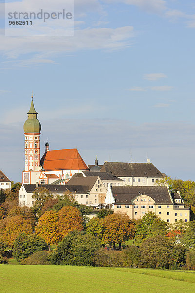 Klosterkirche Andechs  Benediktinerkloster  Andechs  Oberbayern  Bayern  Deutschland  Europa