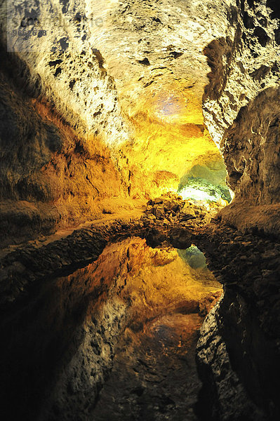 Höhlensystem Cueva de los Verdes  Lanzarote  Kanarische Inseln  Spanien  Europa