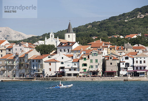 Promenade von Baska  Krk  Kvarner-Bucht  Adria  Kroatien  Europa