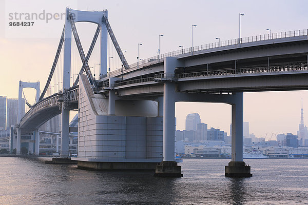 Tokyo Hauptstadt Brücke Ansicht Japan Regenbogen