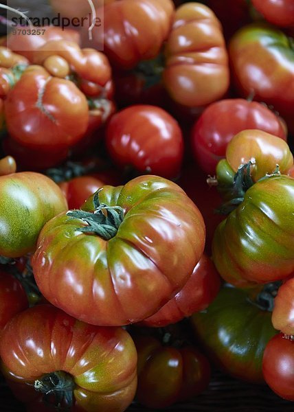 Viel Bio-Tomaten auf dem Markt
